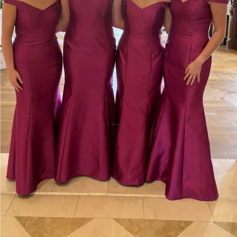 Chic Off-Shoulder Fuscia Dress